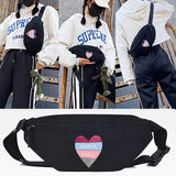 Love Print Waist Bag Unisex Chest Causal Shoulder Travel Sports Crossbody