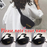 Custom Name Waist Pack Shoulder Bag Messenger Bag Outdoor Sports Chest Bag