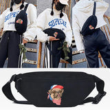 Hooded Pug Waist Bag Crossbody Shoulder Bag Male Female Daily Use Bum Bag