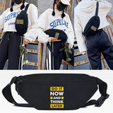 DON Letter Print Waist Bags Chest Pack Men Women Sport Shoulder Bags Crossbody B