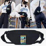 DON Letter Print Waist Bags Chest Pack Men Women Sport Shoulder Bags Crossbody B
