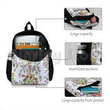 Marie Antoinette Outdoor Hiking Backpack Baroque Bedroom Feathers Floral Flowers