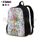 Marie Antoinette Outdoor Hiking Backpack Baroque Bedroom Feathers Floral Flowers