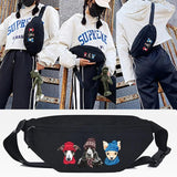 Three Dogs Print Waist Bags Sport Travel Crossbody Shoulder Packs Casual Handbag