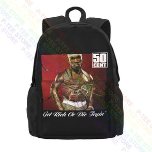 50Cent Get Rich Or Die Tryin'Rap List No.Mv2490 Large Capacity Backpack