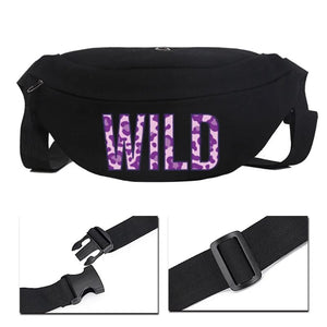Leopard Pattern Waist Bag for Outdoor Fitness Sports