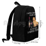 Norfolk Terrier And Wine Funny Dog Outdoor Hiking Backpack