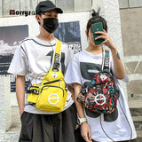 Waterproof Oxford Sling Rucksack Backpack Knapsack School Travel Men Shoulder Cr