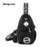 Waterproof Oxford Sling Rucksack Backpack Knapsack School Travel Men Shoulder Cr