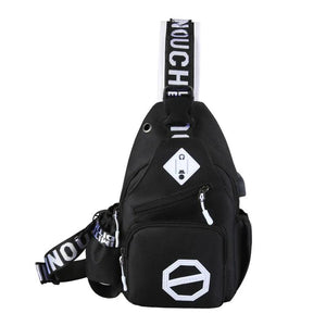 Waterproof Oxford Sling Rucksack Backpack Knapsack School Travel Men Shoulder Cr