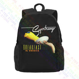 Supertramp Breakfast In America Rock Large Capacity Backpack School Art Print
