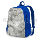 Marble Gray Silver Outdoor Hiking Backpack Riding Climbing Sports Bag
