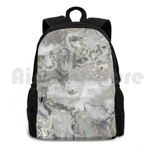 Marble Gray Silver Outdoor Hiking Backpack Riding Climbing Sports Bag