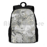 Marble Gray Silver Outdoor Hiking Backpack Riding Climbing Sports Bag
