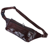 Men Leather Belt Pouch Fanny Pack Waist Purse Clutch Bag