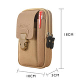 Men Canvas PU Leather Waist Bag Phone Purse Business