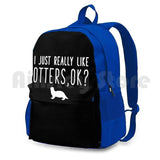 Funny Otters Lover Outdoor Hiking Backpack