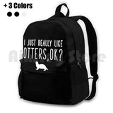 Funny Otters Lover Outdoor Hiking Backpack