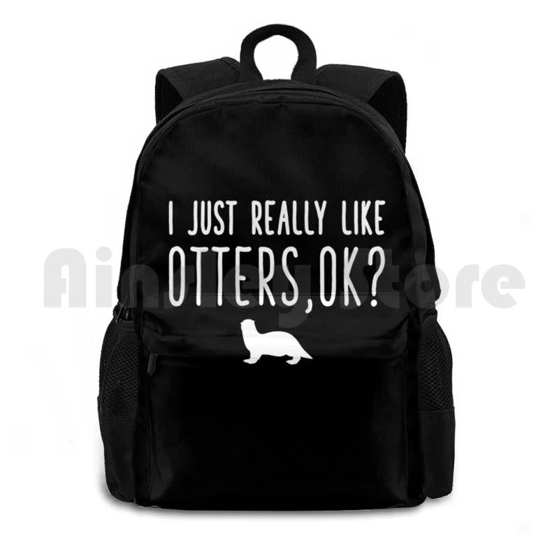 Funny Otters Lover Outdoor Hiking Backpack