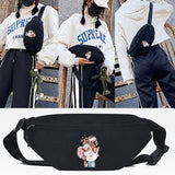 Three People Print Waist Bag Unisex Bag Sports Chest Packs Travel Outdoor