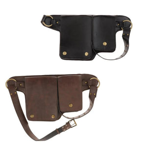 Medieval Style PU Leather Waist Belt Pouch Fannypack