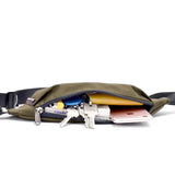 Crossten Men Waist Bag Fanny Pack Lightweight Oxford Small Hip Chest