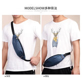 Crossten Men Waist Bag Fanny Pack Lightweight Oxford Small Hip Chest