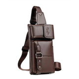 Crossten Leather Waist Packs Men Waist Bags Fanny Pack Belt Bag Phone Bags