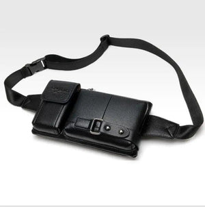 Crossten Leather Waist Packs Men Waist Bags Fanny Pack Belt Bag Phone Bags