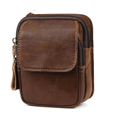 Men Leather Fanny Waist Bag Cell Phone Pocket Belt Bum Pouch Pack