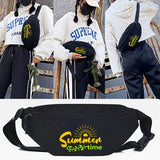 Never Mind Letter Print Waist Bag Crossbody Pack Unisex Chest Bag