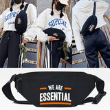 Essential Letter Print Waist Bags Women Chest Pack High Capacity Handbag Men