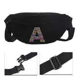 Text Print Multifunctional Unisex Crossbody Shoulder Bag