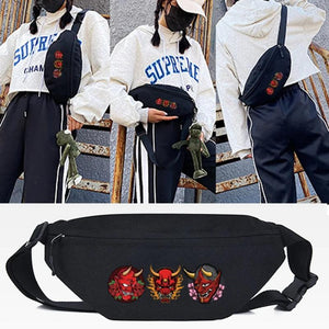 Monster Mask Print Waist Pack Chest Bag Unisex Handbag