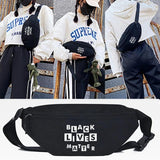 Letter Print Waist Bag Unisex Running Fanny Bag