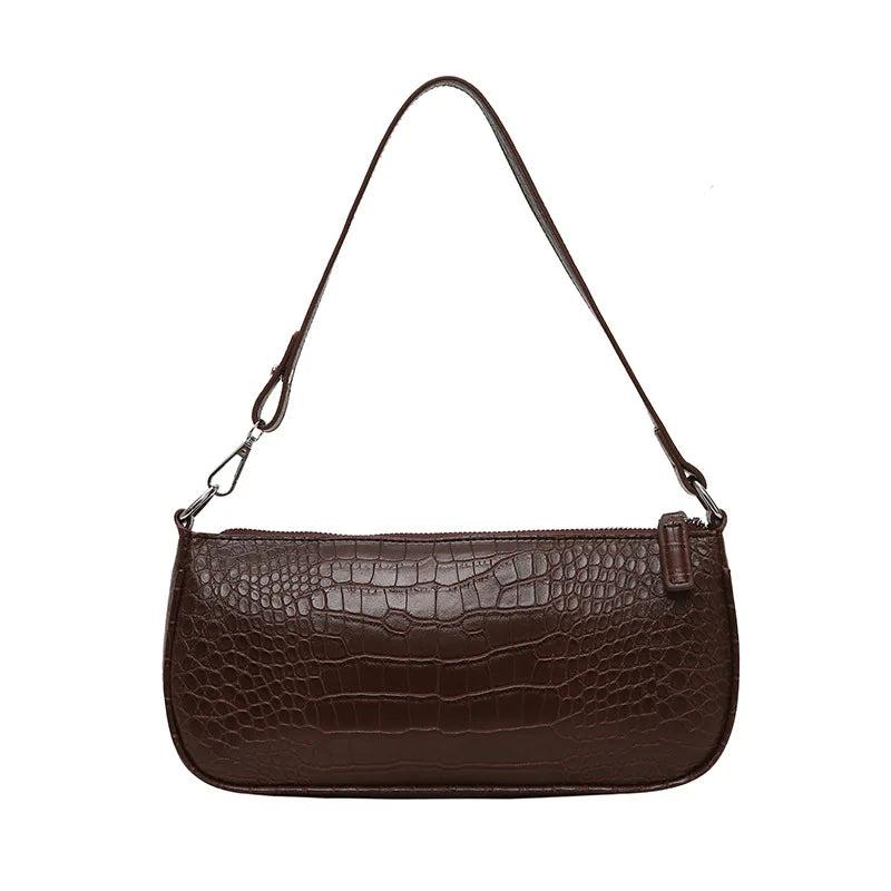 Crocodile One Shoulder Light Handbag