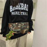 Camouflage Canvas Waist Bag Unisex Belt Fanny Pack