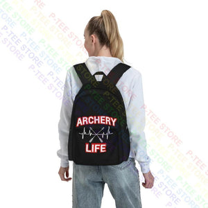 Archery Life Large Capacity Backpack Bookbag Swimming Gym Tote Bag