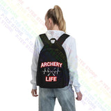 Archery Life Large Capacity Backpack Bookbag Swimming Gym Tote Bag