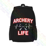 Archery Life Large Capacity Backpack Bookbag Swimming Gym Tote Bag