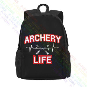 Archery Life Large Capacity Backpack Bookbag Swimming Gym Tote Bag