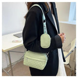 Versatile Women Shoulder Bag PU Leather Travel Bag Waist Bags Square Bag