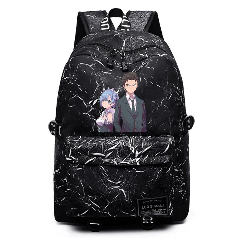 Anime Re:Life In A Different World From Zero Schoolbag Unisex Backpack