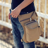 Canvas Drop Leg Bag Waist Fanny Pack Belt Hip Bum Military Travel