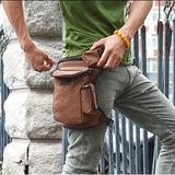 Canvas Drop Leg Bag Waist Fanny Pack Belt Hip Bum Military Travel