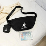 Unisex Canvas Waist Packs Kangaroo Waist Bag Chest Pack