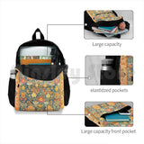 Vintage Oushak Rug Print Outdoor Hiking Backpack