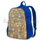 Vintage Oushak Rug Print Outdoor Hiking Backpack