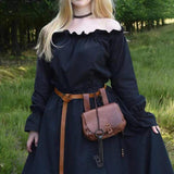 Medieval Punk Retro Waist Bag Renaissance PU Leather Travel Wallet