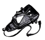 Men's High Style PU Leather Chest Bag Solid Shoulder Bag